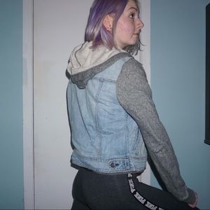 Denim/sweater jacket